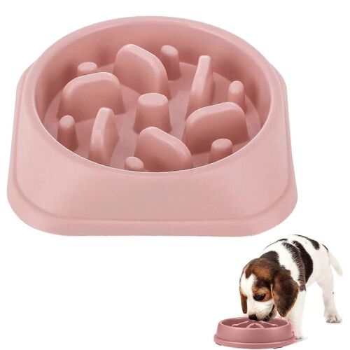 Gamelle Anti-Derapante Et Anti-Eclaboussures Pour Chien, Chat Et Petit Chien. Gamelle D'alimentation Securisee Et Stable, Disponible En Couleur Rose