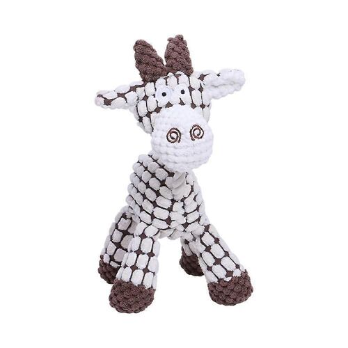 Jouet A Macher En Corde De Coton Pour Chien Et Mouton, En Forme D'ane, Adapte Aux Petits Et Moyens Chiens, Jouet Doux Et Couineur Pour Chiot (Blanc)