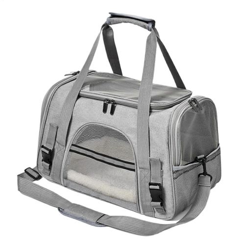 Sac De Transport Pour Petits Chiens, Sac A Bandouliere Pour Animaux De Compagnie, Gris
