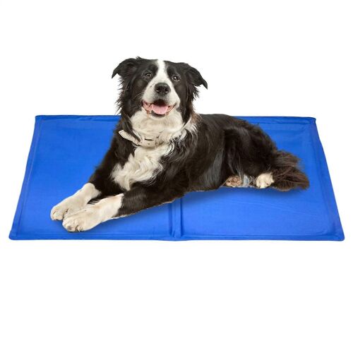 Tapis Rafraîchissant Pour Animaux, Tapis En Gel Pour Chats ¿ Pliable Pour La Sieste, Le Sommeil, Bleu M