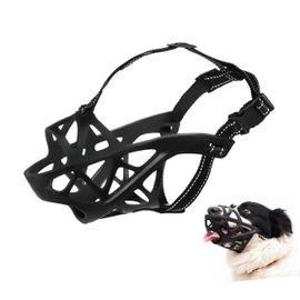 Museliere Pour Chien Reglable Et Respirante, En Tpr, Legere Et Securisee, Avec Sangle De Cou, Pour L'exterieur, Taille Xsxl