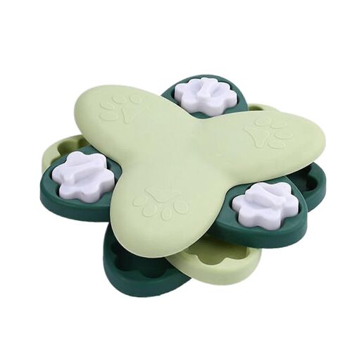 Leckerli Puzzle Pour Chiens, Jouet Pour Chien Pour L'exercice, Distributeur De Nourriture Rotatif A 3 Couches Pour L'ennui, Boîte De Voyage Pour L'entraînement A L'alimentation, Vert