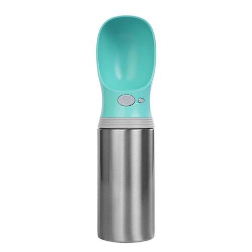Bouteille D'eau Portable En Acier Inoxydable Pour Chien, 400 Ml, Ideale Pour Les Promenades, Les Randonnees, Le Camping Et Les Voyages.
