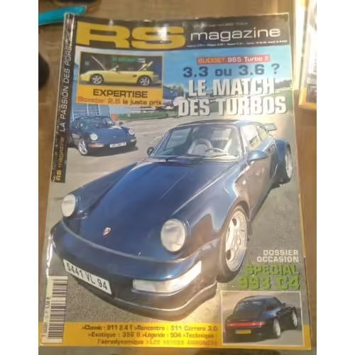 Rs Magazine 13 De 2002 Turbo 2 3.3,3.6,911 Carrera 3.0,993 Carrera 4,Speedster 356 Pgo,Porsche 904,911 2.4,Boxster 2.5