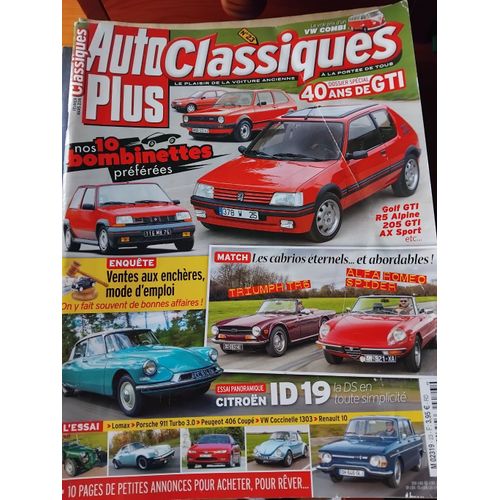 Auto Plus Classiques N° 23 De Mars 2016 : 40 Ans De Gti