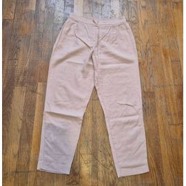 Pantalon Femme Ajusté Zara Rose Clair Taille 36 S