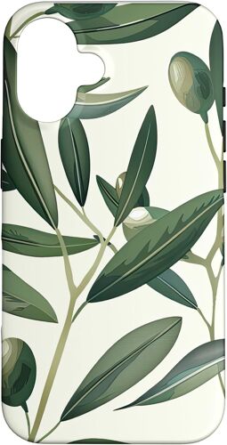 KALANKA-Motif botanique de Jardinage avec Branches d'olivier et Feuilles Coque pour iPhone 16