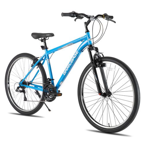 Vélo Vtt 27.5 Pouces 21 Vitesses Hiland Acier Haute Résistance Hardtail V-Brake Agave Homme Femme Bleu