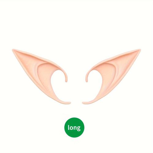 1pair Cosplay Fée Artificiel Genie Oreilles Pour Anime Party Ess Up Costumes Accessoires Pour Halloween Fête De Noël,Couleur Claire-Longue