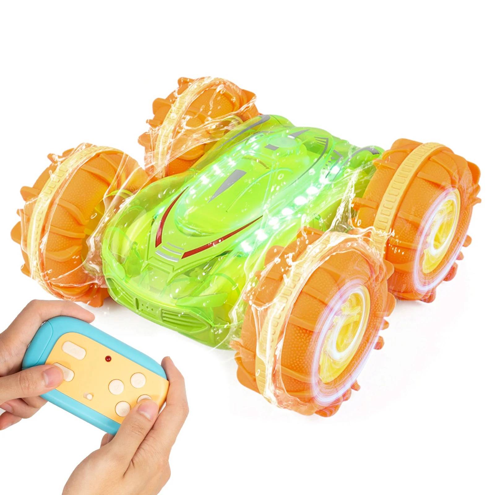 MQVXT Voiture Télécommandée Enfant,Jouet De Voiture RC Amphibie,360