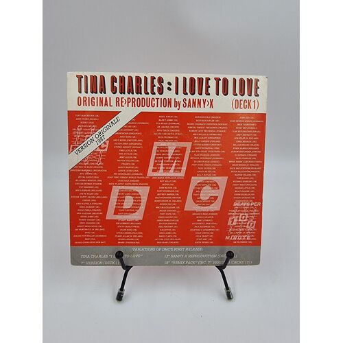 Vinyle 45 Tours Tina Charles : I Love To Love (Original Re-Production By Sanny-X) (Deck 1) Avec Fourreau