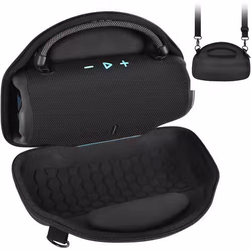 Coque de Transport Rigide de Voyage pour JBL Charge 6 Enceinte Bluetooth avec Bandoulière - Noir