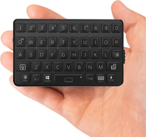 KALANKA-Mini Clavier(QWERTY) ¿ Clavier sans Fil Bluetooth pour iOS, iPhone, iPad, Mac, Android, Smartphone et Tablette
