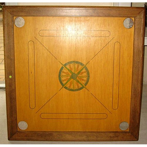 Plateau De Carrom / Billard Indien. Non Homologué. 67,5 Cm.