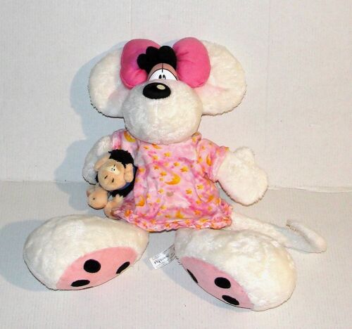 peluche diddl robe rose nuage lune diddlina avec le mouton vanillivi depesche 30 cm