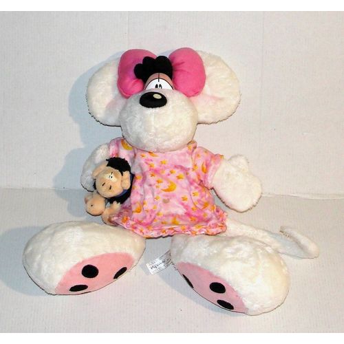 peluche diddl robe rose nuage lune diddlina avec le mouton vanillivi depesche 30 cm