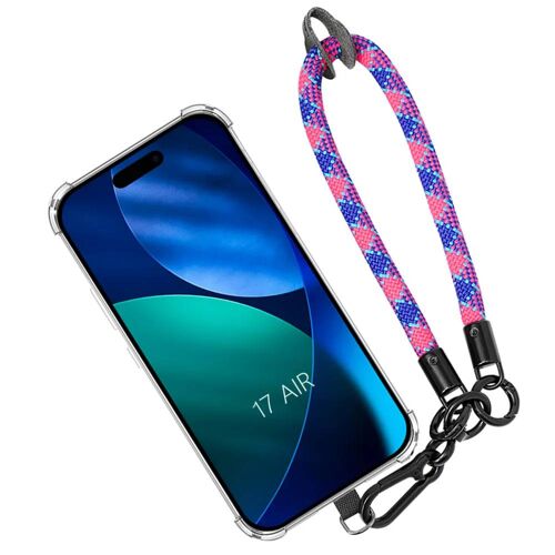 Coque Pour Iphone Air, Protection Silicone Souple Transparente Avec Dragonne Tricolore Amovible - E.F.Connection