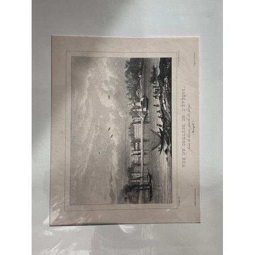 Gravure Lithographie Xix Ème Siècle Inde, Bengale Vue Du Collège De L’Évêque