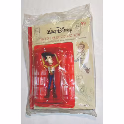 figurine toy story woody Disney pixar + Livre Sur Les Secrets Du Personnage N°59 Disney