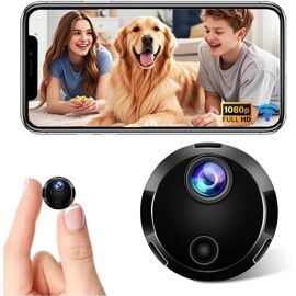 Mini Caméra Espion Avec Détection De Mouvement Et Vision Nocturne - 1080p, Intérieur/Extérieur, MicroSD 64 Go Incluse