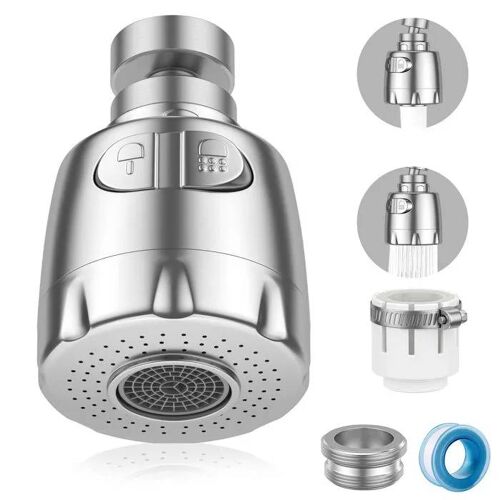 Robinetterie de cuisine - VINABO - Filtro Rubinetto - Pivotant 360° - Économie d'eau - Cuivre inoxydable
