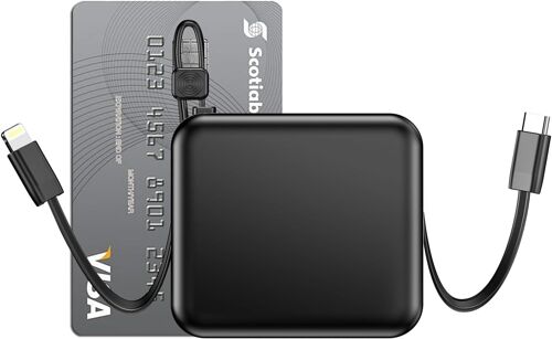 Jgd-Power Bank 10000mah Ultra Compact & Léger (170g), Batterie Externe Portable Mini (6.8cm) Avec Charge Rapide Pd 22.5w Et Lcd, 3 Ports Parfait Pour Voyage/Bureau (Noir)