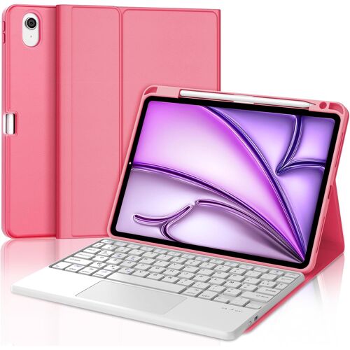 KALANKA-Clavier pour iPad Air 11 Pouces M3 2025 - Coque Clavier pour iPad Air 11 Pouces M2 2024, Trackpad Multi-Touch, AZERTY,