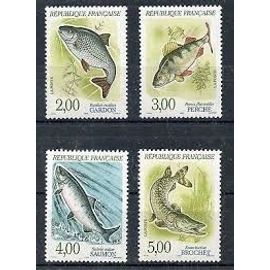 Série Nature De France (7) : Poissons D'Eau Douce Série Complète Année 1990 N° 2663 2665 2665 2666 Yvert Et Tellier Luxe