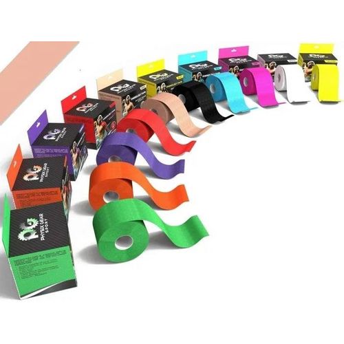 Bandes Kinésiologiques - Physix Gear - Adhésif Médical - 5cm X 5m - Soulagement Musculaire
