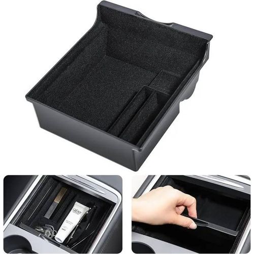 Organisateur De Voiture Topfit Pour Tesla Model Y 2021-2022 En Abs Noir, Pratique Et Durable