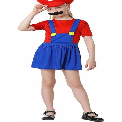 Costume De Mario Pour Enfants, Cosplay Pour Halloween, Taille S, 100-115cm