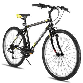 Vélo Vtt 26 Pouces 21 Vitesses Hiland Acier Hi-Ten Homme Femme Sport Noir