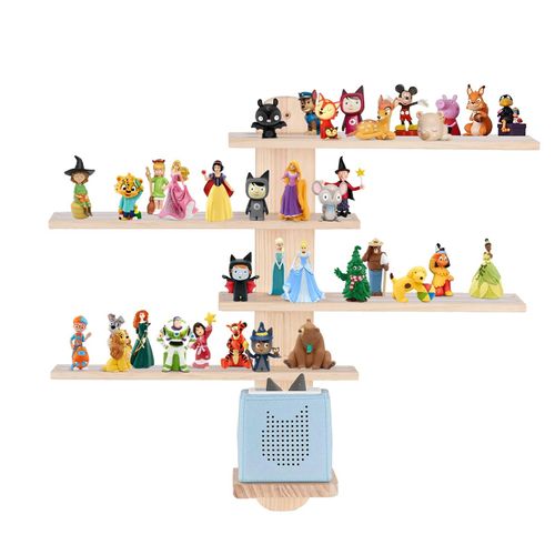 Todeco Étagère Magnétique, Pour Tonie Box Et Tonies, Jusqu'à 50-60 Tonies, Murale Étagère Pour Boîte À Musique Pour Enfant, Barres Verticales