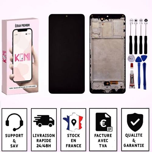 Ecran Pour Samsung Galaxy A31 Châssis Noir Lcd Sm-A315f/G A315g/Ds A315n - Lcd / Noir / Avec Kit Outils