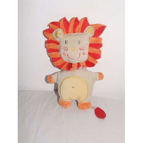 LION AUCHAN DOUDOU ORANGE 22 cm