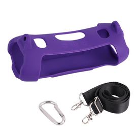 Housse en Silicone de Protection Compatible JBL Charge 6 Enceinte Portable - étui Uniquement (Violet)