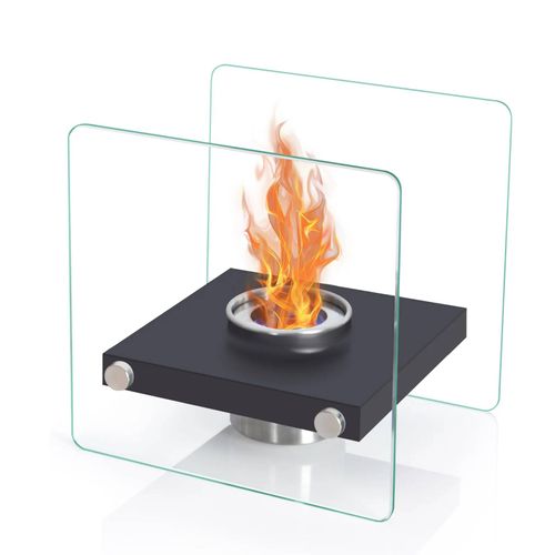 Todeco Cheminée de table, cheminée au bioéthanol, portable feu de table pour extérieur et intérieur, torche de jardin et cheminée au bioéthanol