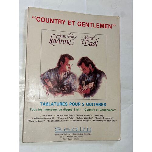 Country Et Gentlemen - Tablatures Pour 2 Guitares - Jf Lalanne - Marcel Dadi