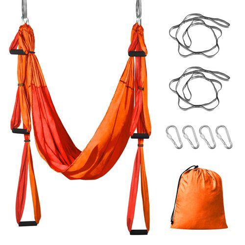 Leogreen Hamac De Yoga Aerien Kits, Balancoire De Yoga En Pour Le Yoga Anti-Gravite, Avec Sac De Transport Et 2 Sangles D'extension, Capacite 300 Kg