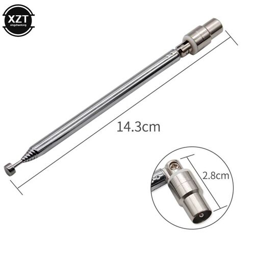 Antenne télescopique pour radio électronique,signal TV,7 spam,15dbi,DVB-T,HDTV,audio DVD,antenne aérienne,connecteur mâle IEC