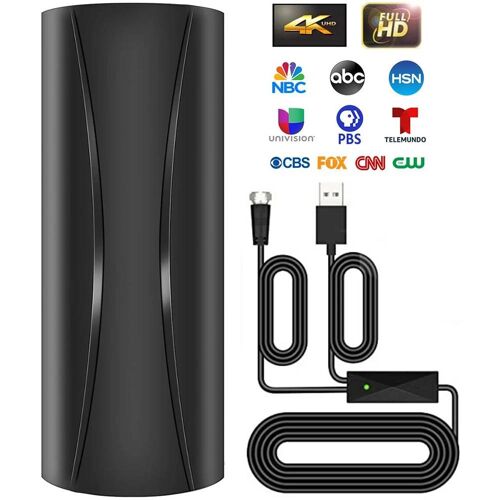 Antenne TV intérieure avec amplificateur de signal,prise en charge de tous les téléviseurs,antenne HD intelligente extérieure,mise à niveau,portée de 2024 milles,4K,1080P,880 Black