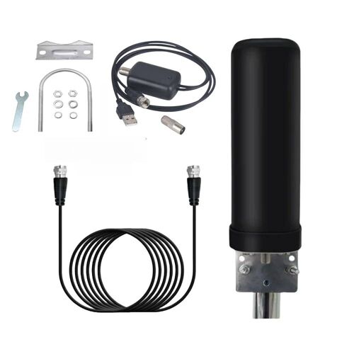 Antenne de télévision numérique extérieure 4K 1080P antenne de télévision intelligente numérique HD extérieure DVB-T amplificateur ATSC antenne de télévision black
