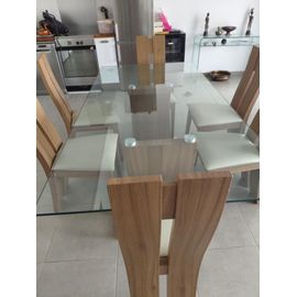 Table Salle À Manger En Verre 6 Places Avec 6 Chaises