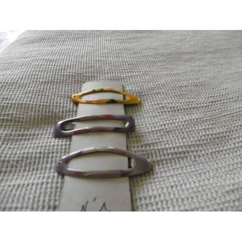 Barrette Pince Pour Cheveux Filles N°1 Lot De 3 : 2 Violette Et 1 Orange