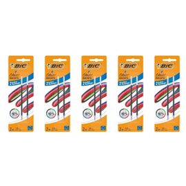 Bic Lot De 5 Packs 2 Recharges Pour Stylo-Bille 4 Colours Smooth S Bleu