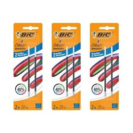 Bic Lot De 3 Packs 2 Recharges Pour Stylo-Bille 4 Colours Smooth S Bleu