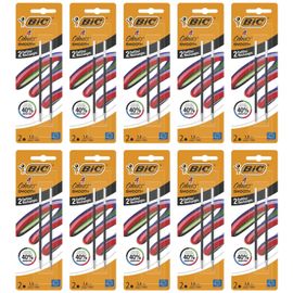 Bic Lot De 10 Packs 2 Recharges Pour Stylo-Bille 4 Colours Smooth S Noir