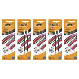 Bic Lot De 5 Packs 2 Recharges Pour Stylo-Bille 4 Colours Smooth S Noir