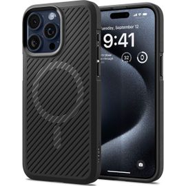 Spigen Core Armor Magfit Coque Pour Iphone 15 Pro (2023) Compatible Avec Magsafe ¿ Noir Mat