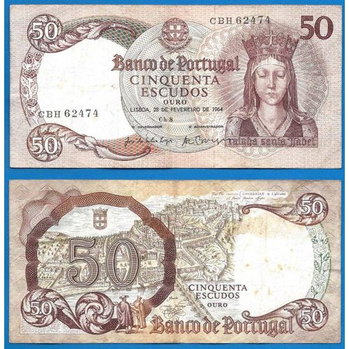 Portugal 50 Escudos 1964 Infanta D Maria Escudo Billet